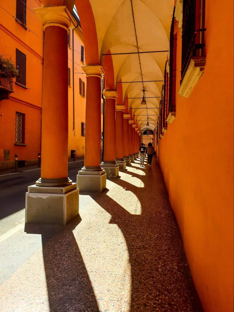 Long porticoes of Saragozza leading to the Sanctuary of San Luca in Bologna.