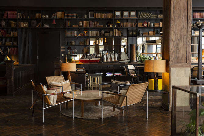 KEX Portland shared lounge with Scandinavian design
