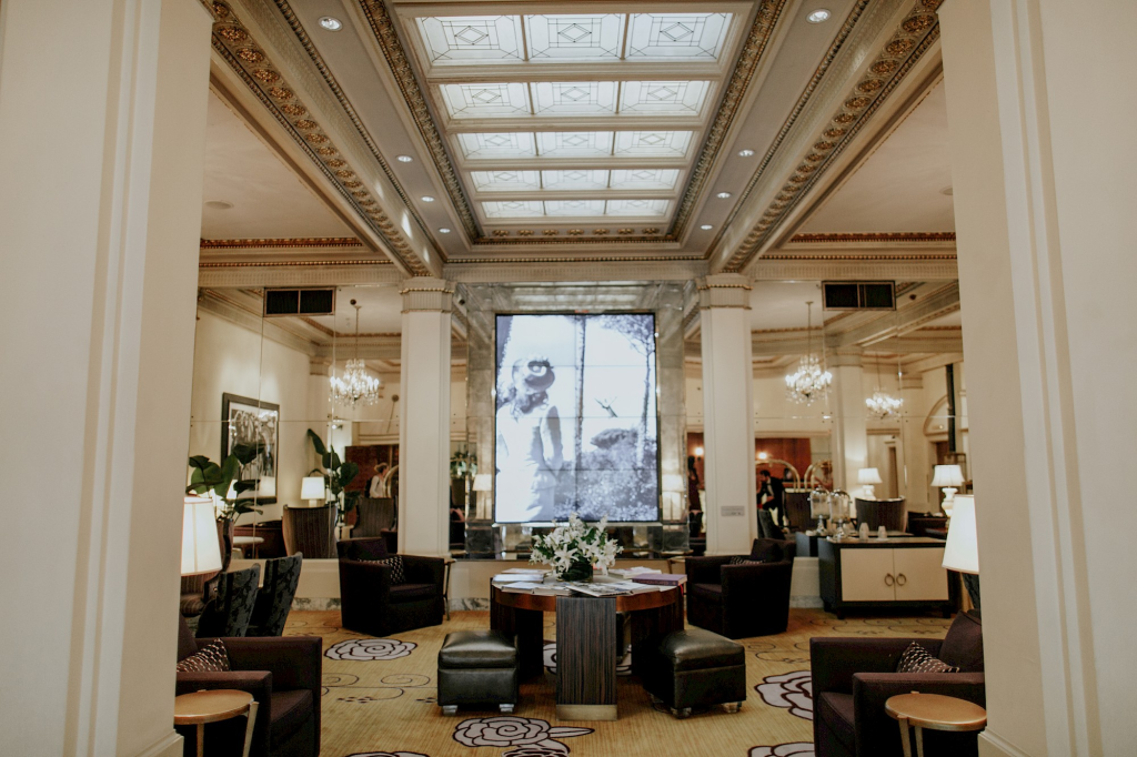 Hotel deLuxe lobby with classic Hollywood interior